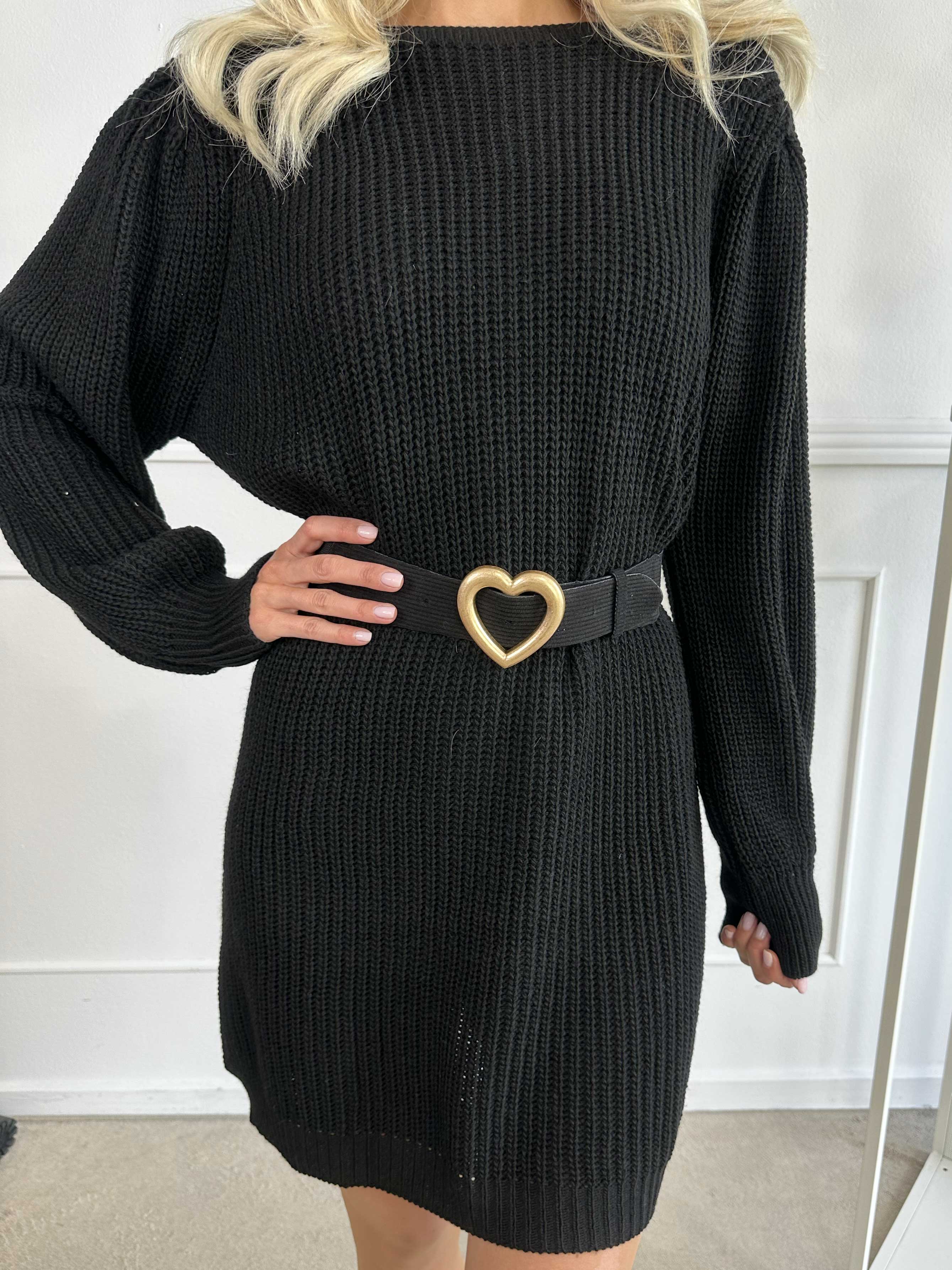 Lidija - Sødt elastisk bælte med hjertespænde